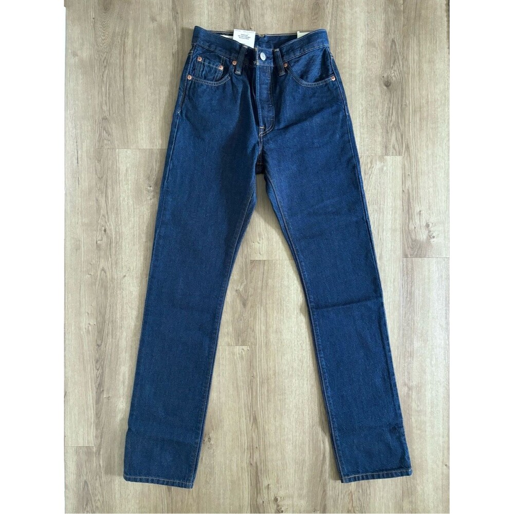 Levi's 501’s Premium Denim Dark Blue Straight-Leg Jeans Women’s 24x32